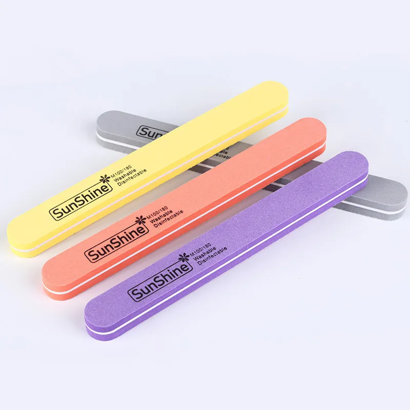 

1 PC Random Color Beauty nail round head sponge brush wear-resistant nail polishing sponge sand strip nail tool supplies CC49