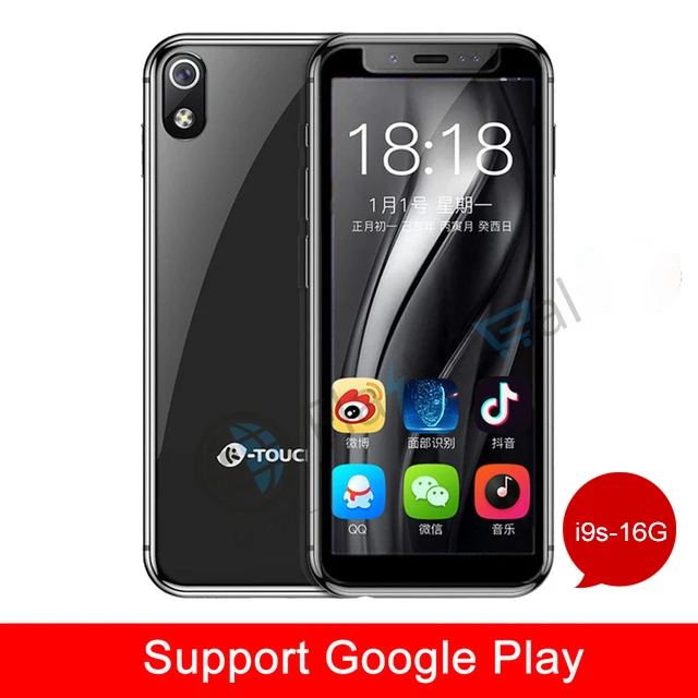 Супер мини мобильный телефон K-TOUCH I9s сотовые телефоны Android 6,0 16 Гб rom Google Play металлическая рамка для лица ID gps 4G смартфон - Цвет: Black 16g
