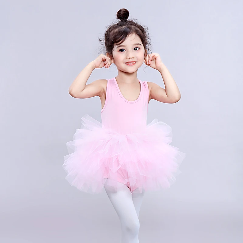 Модное балетное платье-пачка для девочек профессиональное детское танцевальное праздничное платье костюм для сцены свадебное платье принцессы для девочек от 2 до 8 лет - Цвет: Pink1