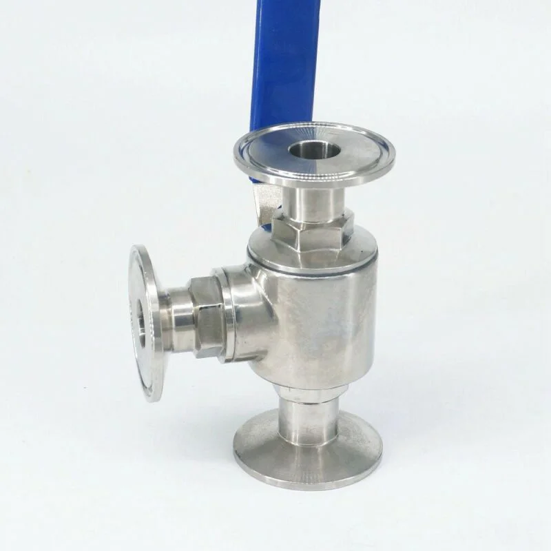 

3/4 304 Stainless Three Way Clamp Connection Sanitary Ball Valve Water Oil