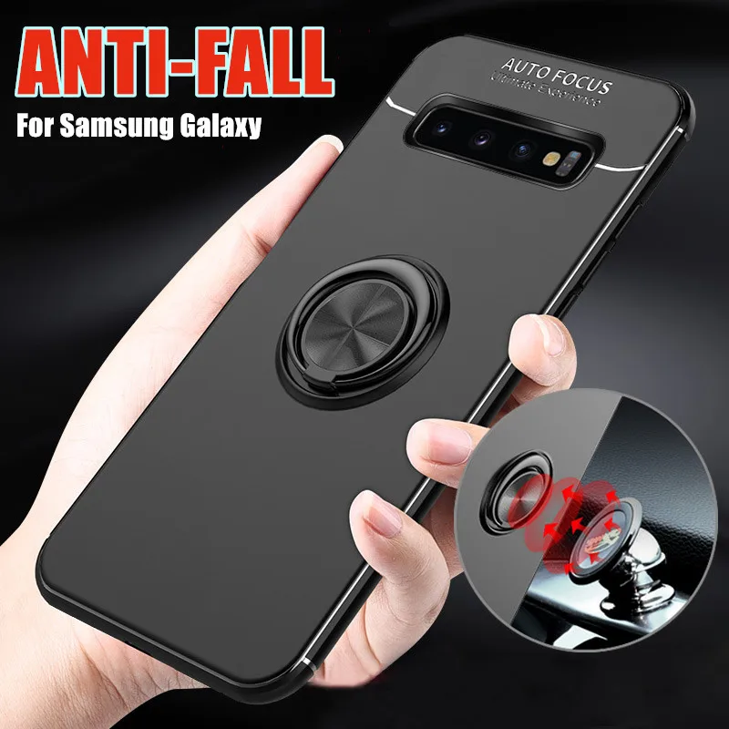 

Luxury Case For Samsung Galaxy S8 S9 S10 Plus Note 8 9 10 Pro A30 A50 A70 A8 2018 Soft Armor Magnetic Shockproof Silicone Case