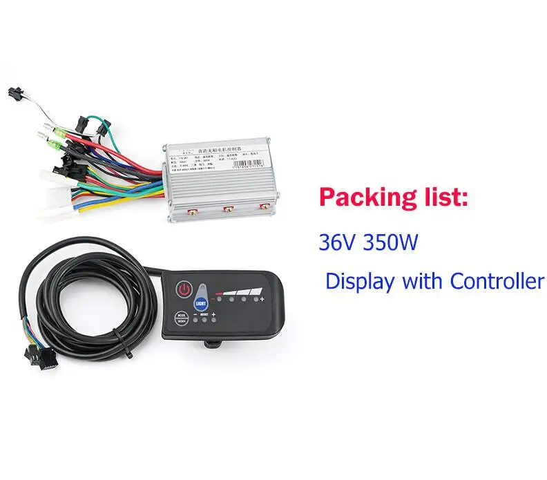 Электрический велосипед бесщеточный контроллер 24 V-48 V 250W 36 V-48 V 350W для е-байка контроллер с ЖК-дисплей Дисплей скутер B ЖК-дисплей контроллер - Цвет: 36v 350W
