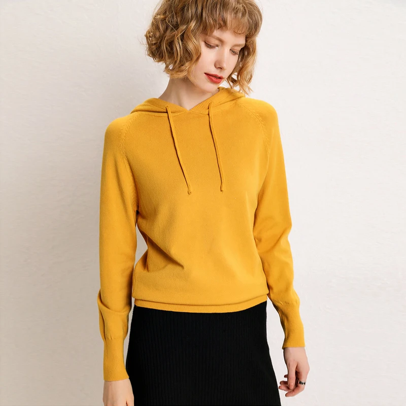 

Ursohot Autumn Winter Warm Soft Sweaters Women Wool Blend Long Sleeve Slim Tops Pull Jumper Elasticity Knitted Sweaters With Hat
