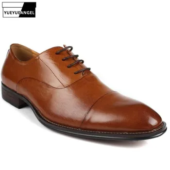 

Hot Sale Men Dress Shoes Genuine Leather Pointed Toe Comfoerable Classic Offic Work Shoes For Men Breathable Business Shoes