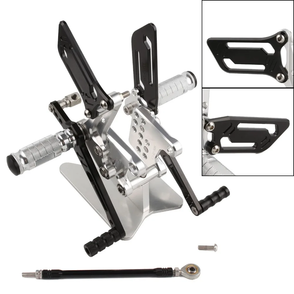 For Suzuki K1 GSX-R1000 GSX-R600 GSX-R750 SV650 S Adjustment Rider Motorcycle Footrests Alloy Rears