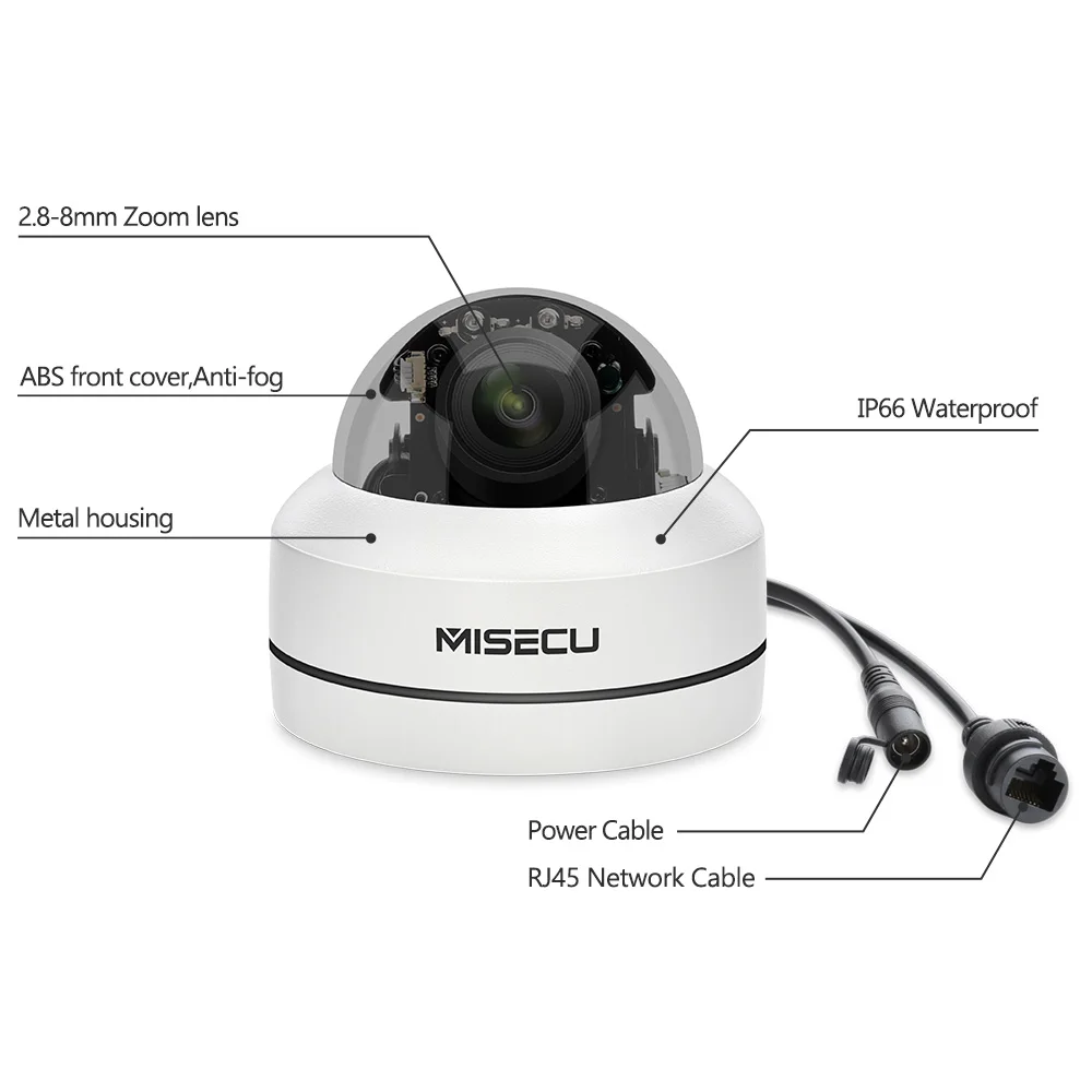 Miecu H.265 1080P PTZ IP камера 4X Zoom Мини скоростная металлическая наружная