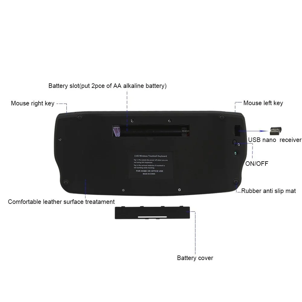 2.4G Wireless Keyboard Mouse 2 in 1