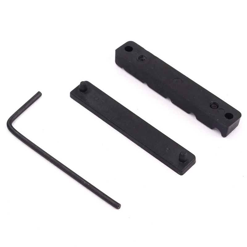2 Pcs Black Adjustable Pom Nut Slotted for Bass Guitar Replacement Parts, 4 Strings& 5 Strings