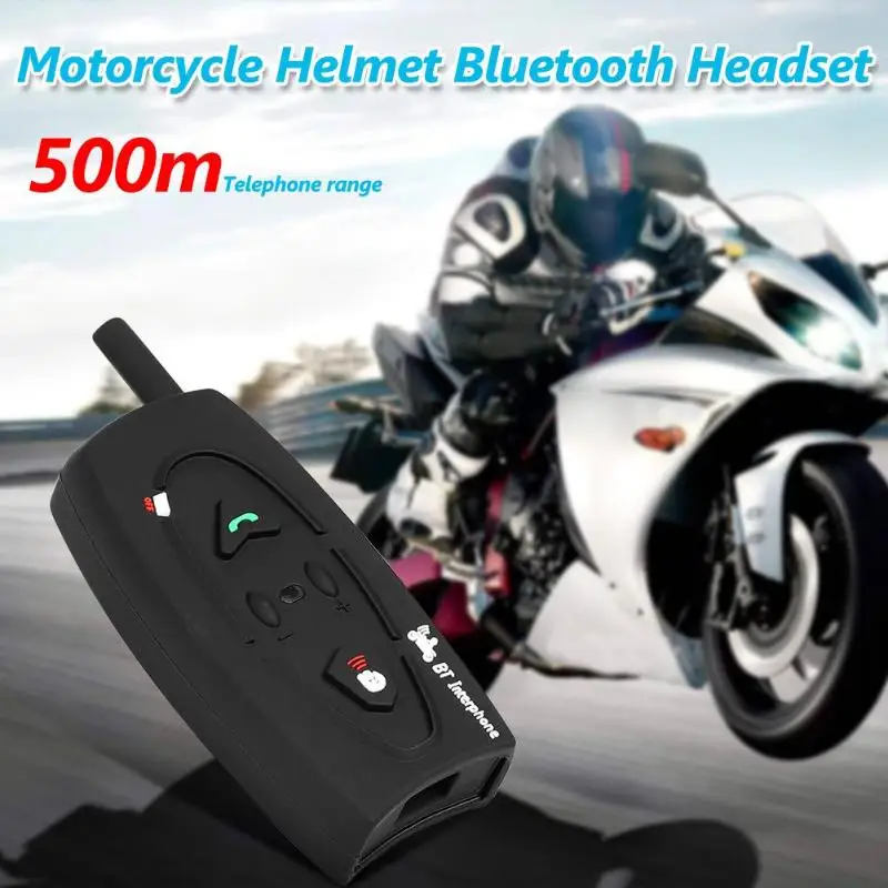 VNETPHONE V2-500 500 м Мотоциклетный шлем bluetooth гарнитура Интерком 2 всадника беспроводной BT домофон