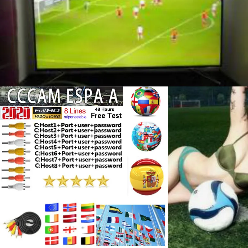 

Cccam espa a spain match sports ball game 1 year 8 Line stable server HD cline ccam espa a Europe Portugal Poland Italy receiver