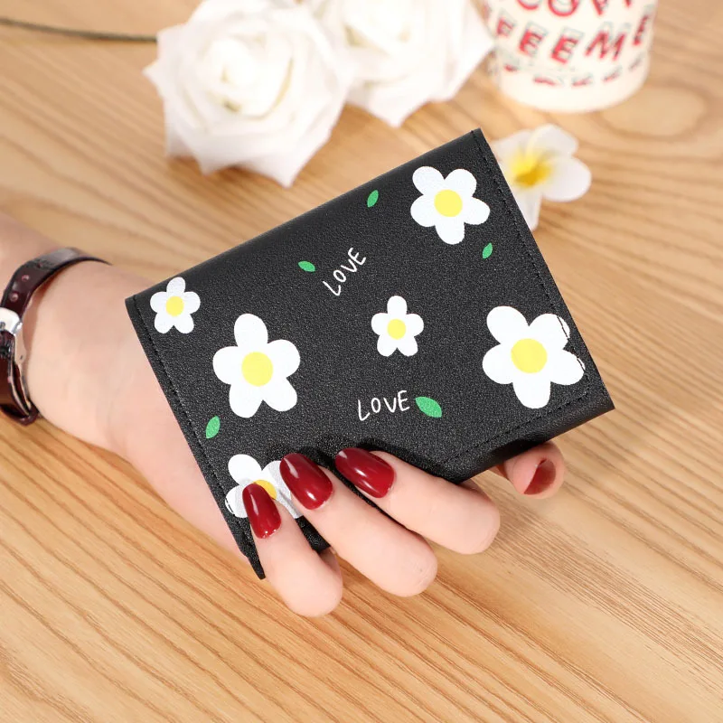 Flower Wallet Small Hasp Girl Wallet Women Cute Pu Leather Coin Purse