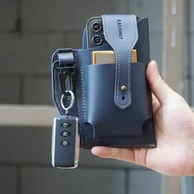 

Multi-function Men Retro Waist Bag Simple Tool Belt Bag Outdoor Fanny Pack Male Key Pen Holder Belt Bum Bag Christmas Gift