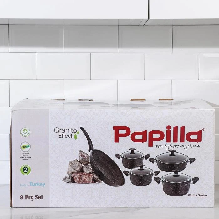 Papilla Cookware Set Of 9 Turkey Made