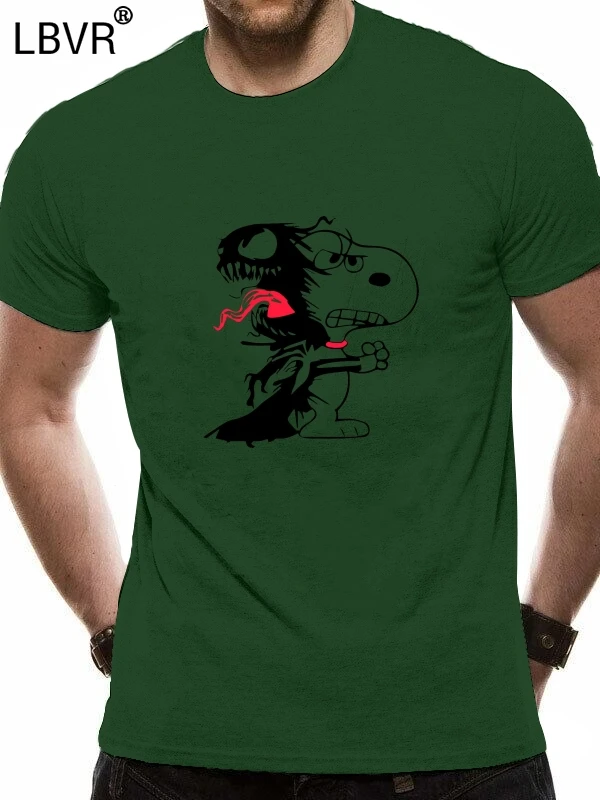 Футболка Venom and Snoopie футболка с коротким рукавом S-3XL мужская женская унисекс
