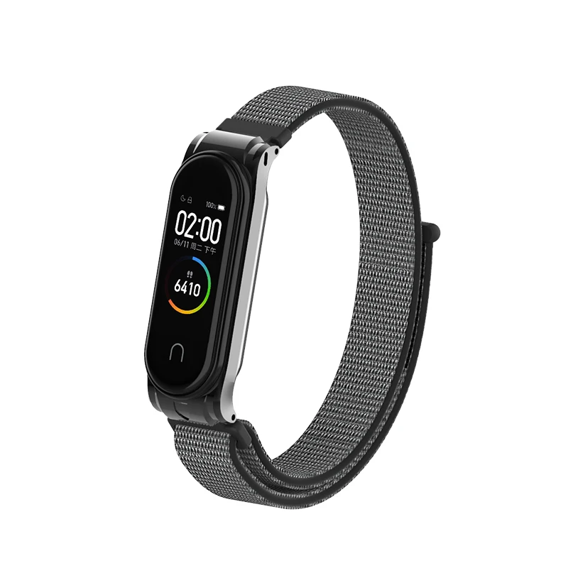 Нейлоновый браслет-петля для Xiaomi mi, ремешок 4/3, mi Band 4, аксессуары для Xiaomi mi, ремешок 3, сменный ремешок - Цвет: 7399