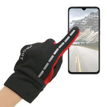 

LEEPEE Mens Winter Therm Touch Screen Soft Gloves With Anti-Slip Elastic Cuff Man Sports Gloves Full Finger Warm Gloves
