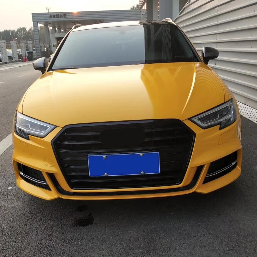 

Piano Black Bumper Grille Car Front Bumper Grill Mesh Hood Front Center Middle Grille for Audi A3/S3 2017-2019 Car Mesh