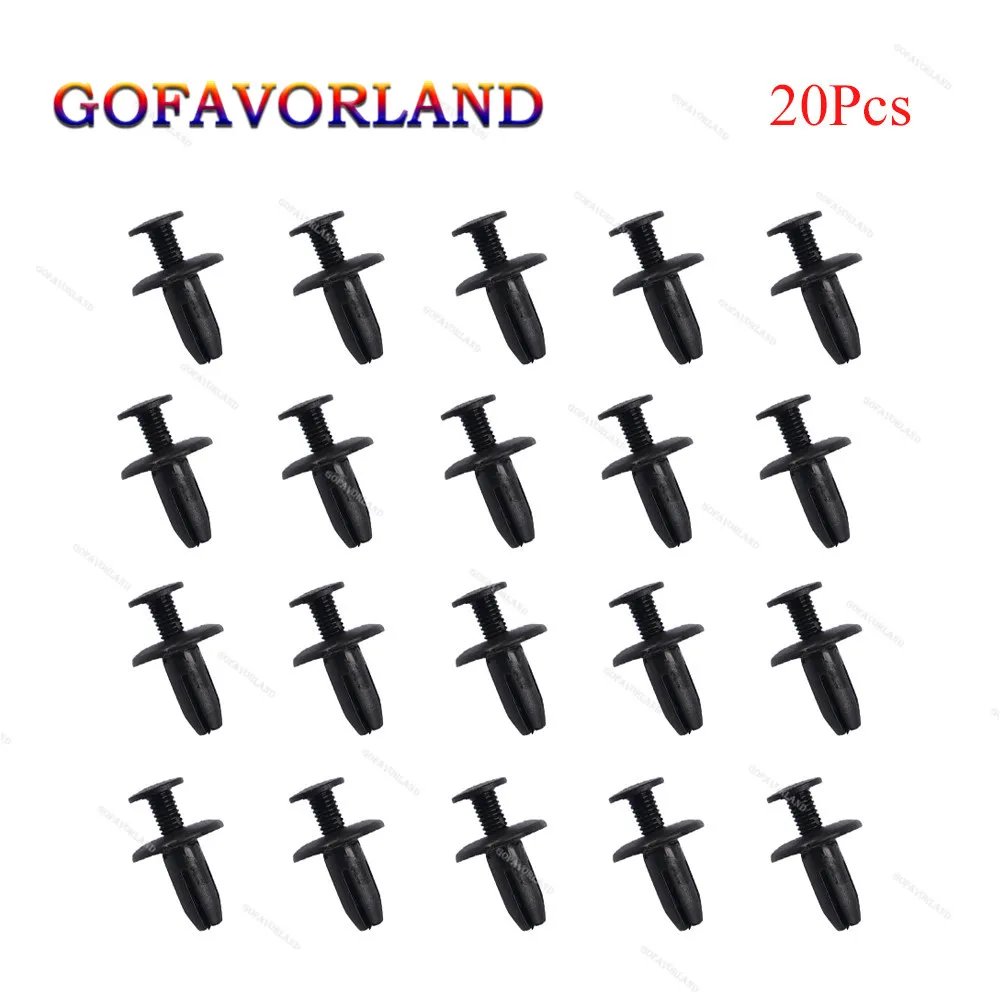 

CloudFireGlory 20Pcs Front Fender Skirt Clip Front Wing Skirt Positioner 9046706153 For Toyota Camry 2002-2006 For Honda Accord