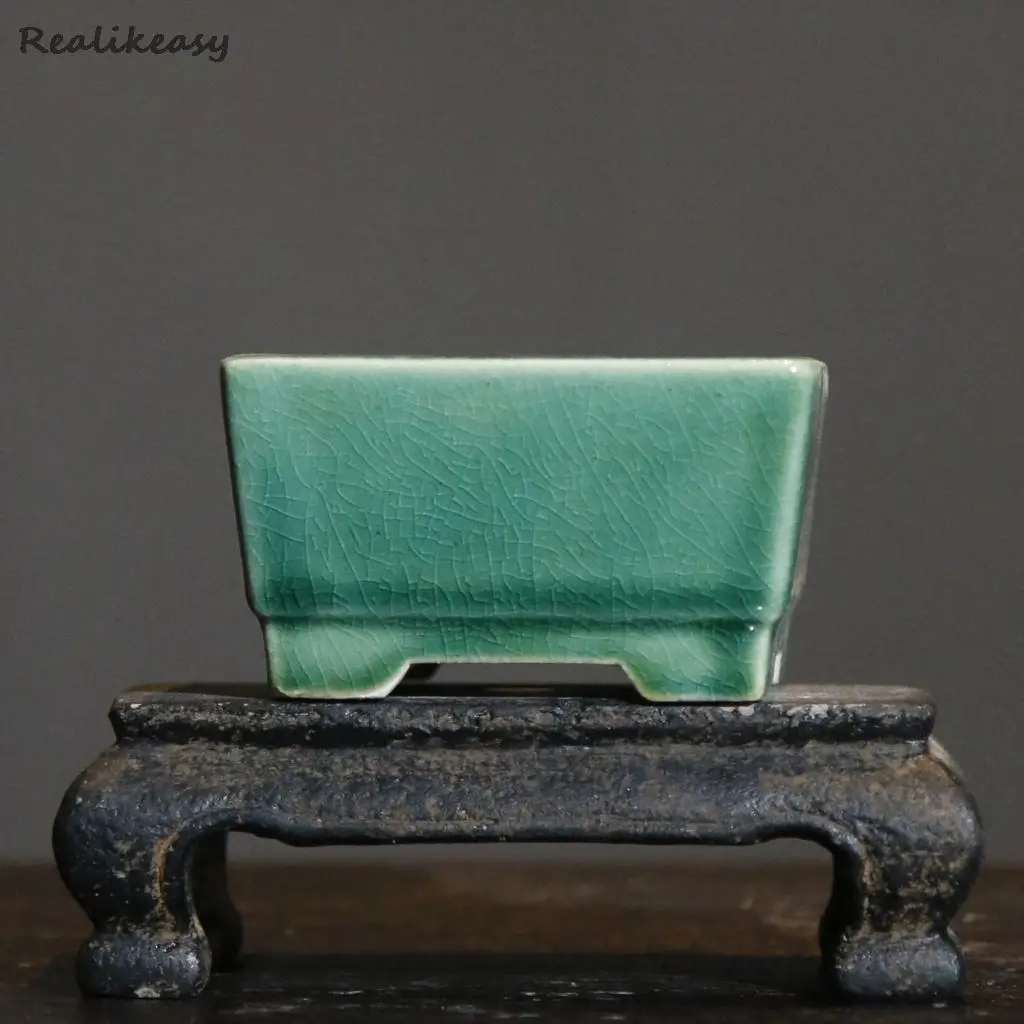 Chiese Style Purple Clay Flower Pot Ceramic Bonsai Pot Mini Potted