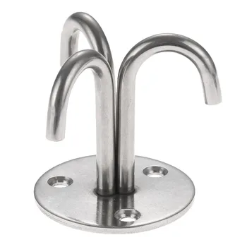 

DRELD 1Pc Stainless Steel Ceiling Mount Hook Base Ceiling Fans/Leisure Sofa/Sandbags/Hammocks/Rings Fixed Hook 51 x 55mm