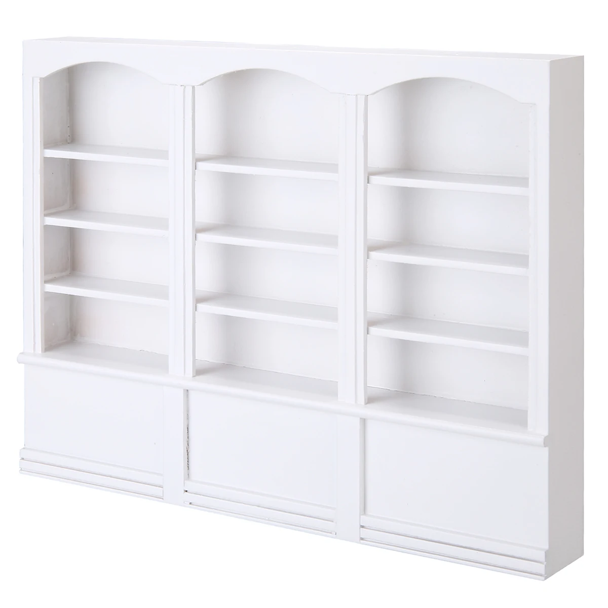 

Multifunction Wood White Cabinet Bookcase For 1/12 Dollhouse Miniature Furniture Kids Toy Decoration Accessories
