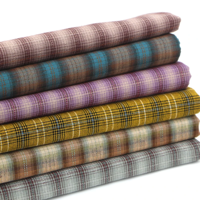 7 цветов градиентная сетка, крашеная Пряжа Ткань пэчворк DIY Специальная ткань для лоскутных одеял ширина 140 см