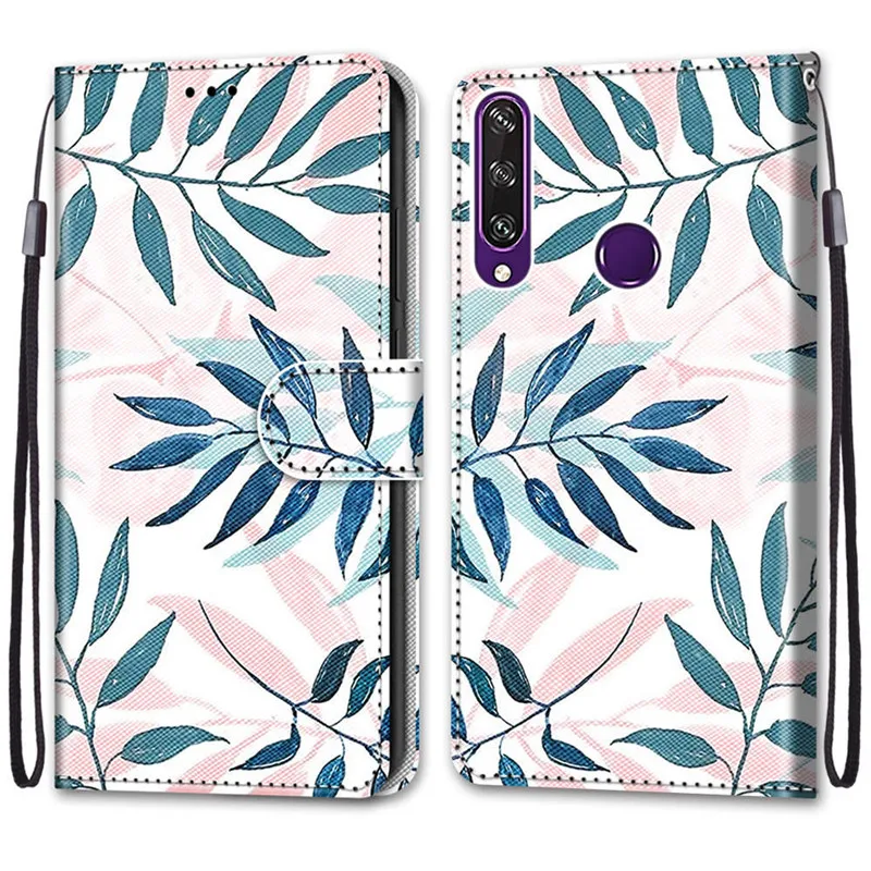 Màu Sơn Khe Cắm Thẻ Ví Flip Dành Cho Huawei Y5 Lite 2018 Y5 Y6 Y7 2018 2019 Y5P Y6P Y7P y8P Y5 2017 Y6 2017 Bao Da pu case for huawei