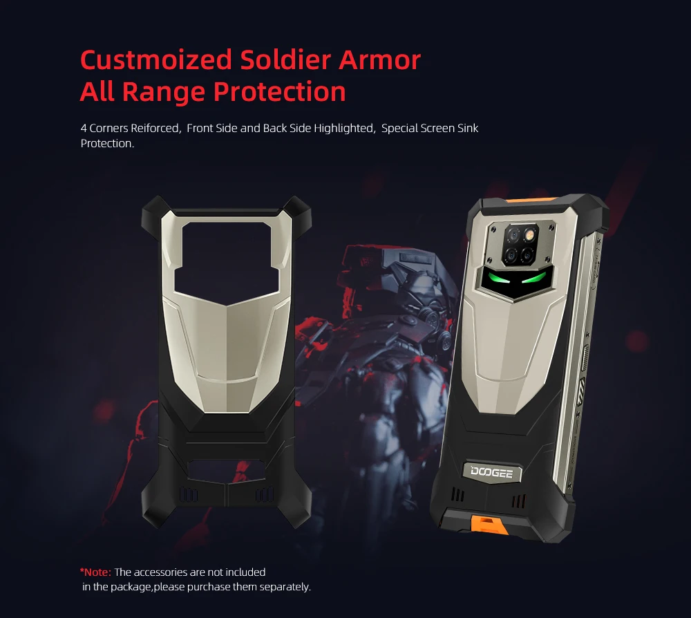 IP68/IP69K DOOGEE S88 Pro Rugged Mobile Phone 10000mAh telephones Helio P70 Octa Core 6GB RAM 128GB ROM smartphone Android 10 OS