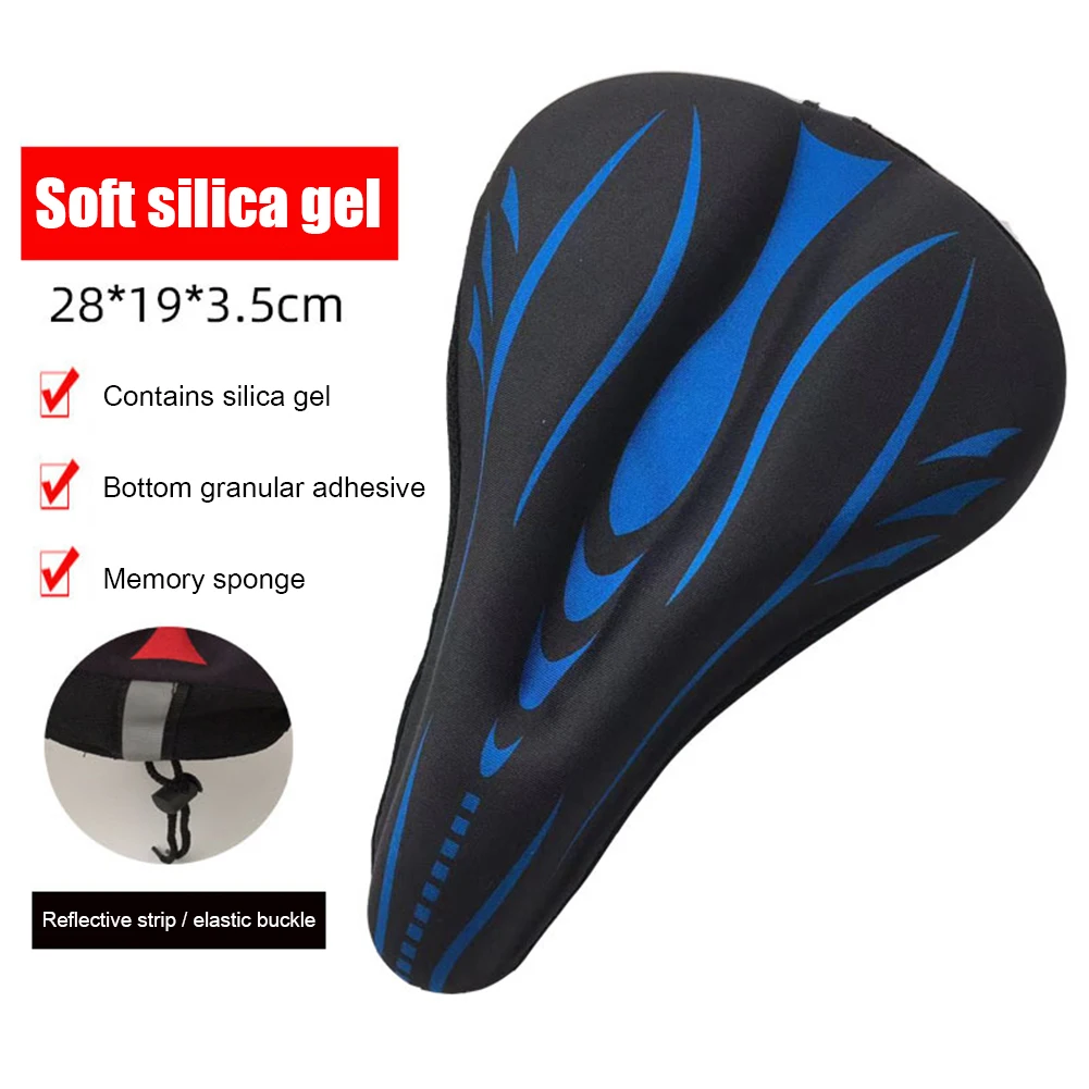 Soft Silicone Gel Pad Cushion Cover Bicycle Saddle Seat MTB Mountain