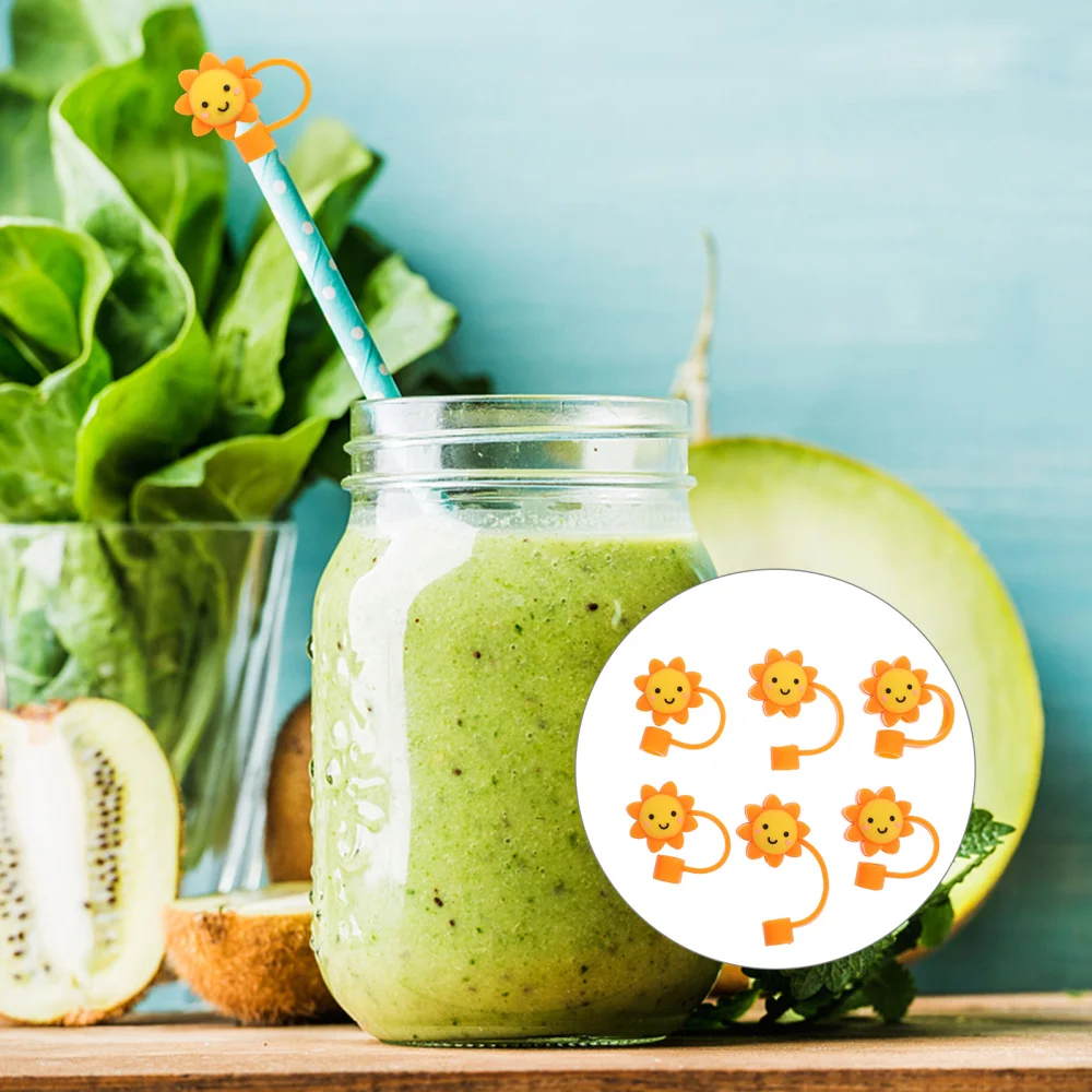 6 шт маленькая соломенная соломы крышек Стекло чашки аксессуары для ванной