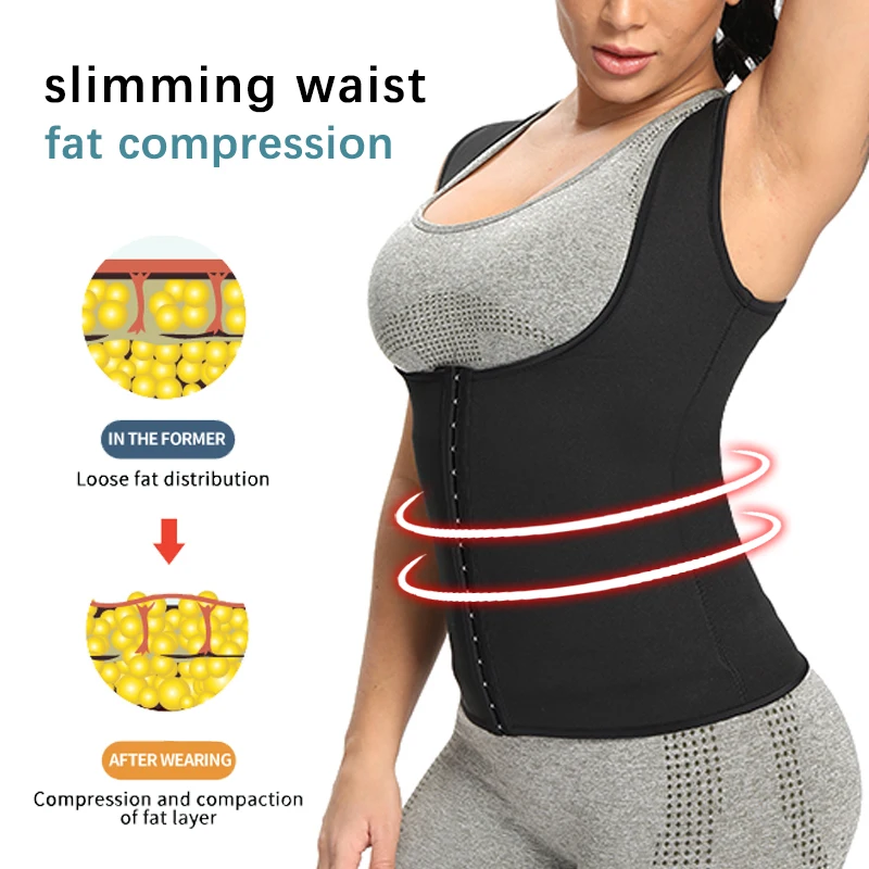 Women Waist Trainer Belly Slimming Sheath Body Shapewear Sauna Sweat Binders Tops Reductive Shapers Neoprene Lose Weight Corset