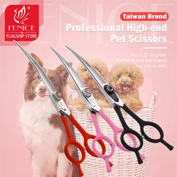 

Fenice 6.5/7 inch dog scissors in dog grooming scissors curved scissors cutting shears makas tijeras