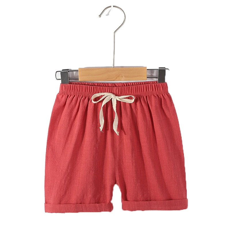 Teenage Shorts Boy Girl 2 4 6 8 10 12 Y Linen Blue Black Short Pants Kids Boys Cotton Sport Beach Shorts Children Clothing for kids shorts