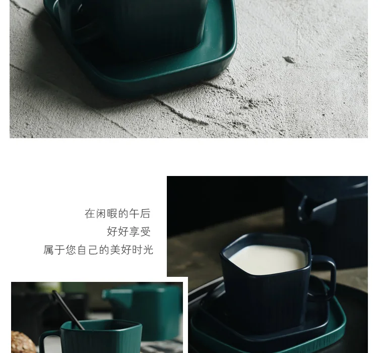 Nordic Style Coffee Set Cup and Saucer Household Afternoon Tea Set Ceramics Creative Coffee Cup Suit Cold Kettle Teaware Sets