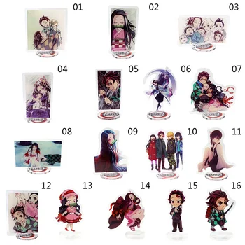

Anime Demon Slayer Kimetsu no Yaiba Tanjirou Nezuko Zenitsu Inosuke 15CM Acrylic Stand Figure Model Plate Desk Decor