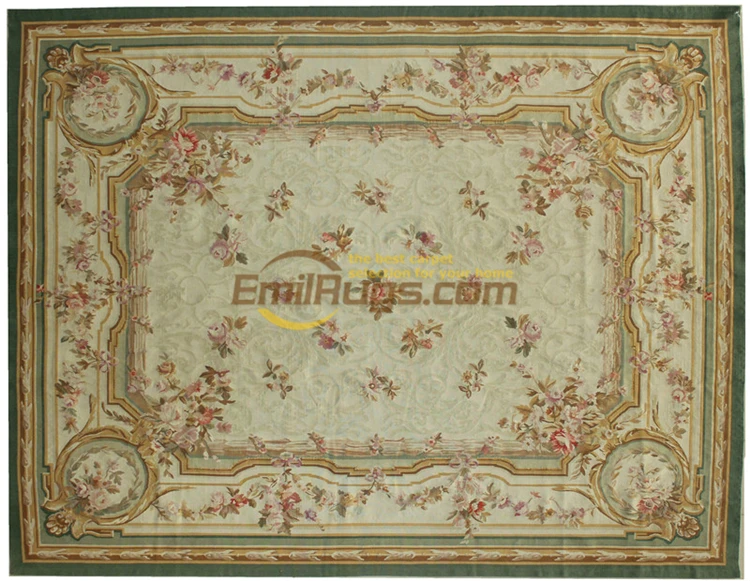Французские ковры aubusson в Гостиная прямоугольник импортируется из чистой ручной Спальня прикроватная gc88aubyg2
