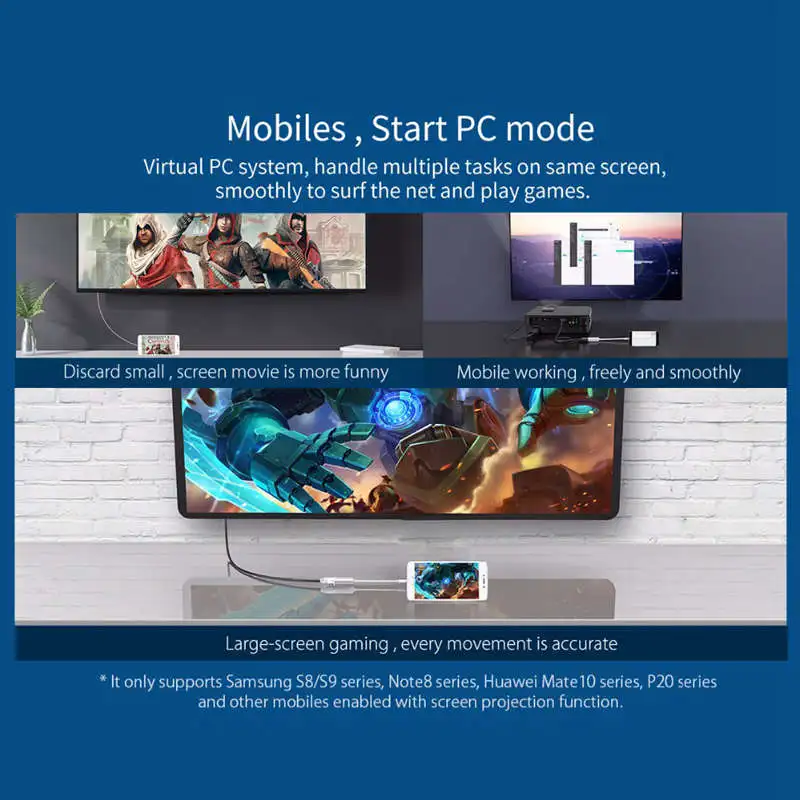 ORICO тип-c до 4K HD Hdmi Кабель-адаптер конвертер USB 3,1 видео аудио адаптер для Macbook