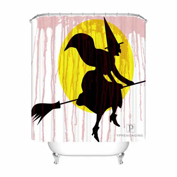 Shower Curtain Пользовательские водонепроницаемый Душ занавес лицо мультфильм Хэллоуин печатных ванная комната декор различных размеров#180324-01-34 - Цвет: Shower Curtain