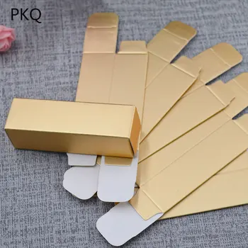 

150Pcs 2.5x2.5x8.5cm Gold Paper Box Small Kraft Gift Boxes Cosmetic/Lipstick Packaging Box Craft Present Box