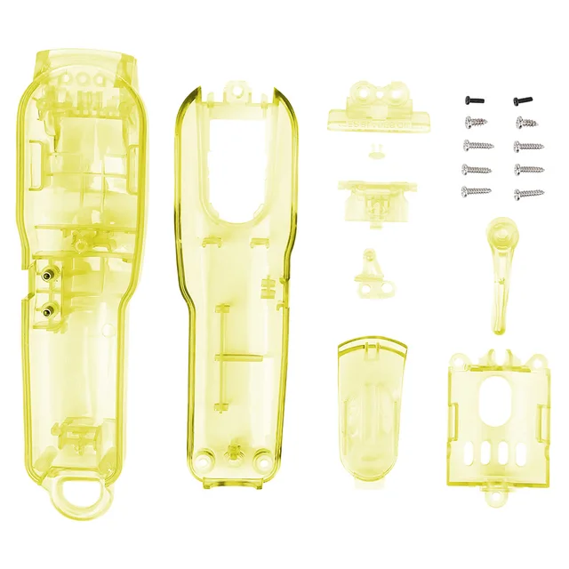 8Pcs/Set Electric Clipper Shell Set For WAHL 8148/8591 ABS 8 Style DIY Modification Shell Barber Electric Clipper Cover G0811 Transparent Yellow