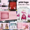Wholesale 3 Pair Eyelashes Packaging Boxes Customize Logo Fake 3d Mink Lashes Package Empty Rectangle Fluffy Mink Lashes case 6