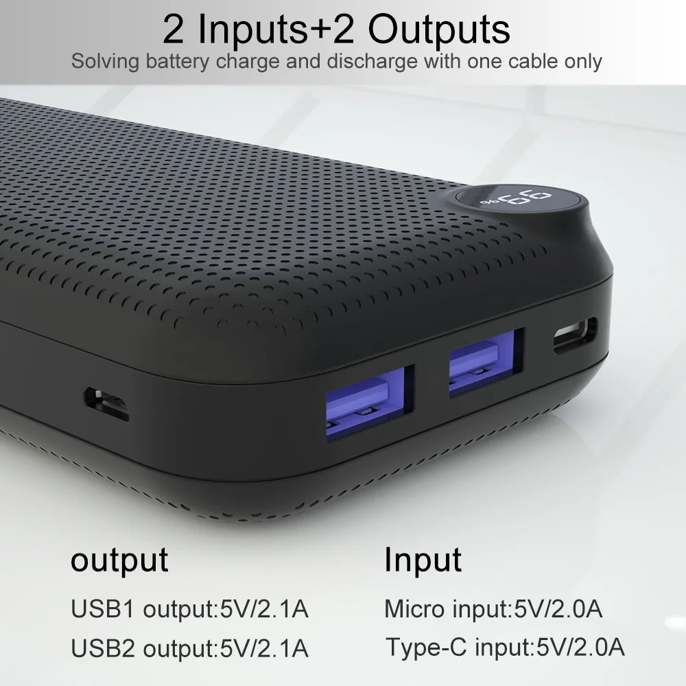 Power Bank 20000mAh Portable Charging Charger Powerbank 20000 mah External Battery Pack Poverbank for iPhone Samsung Xiaomi Power Bank 20000mAh Portable Charging Charger Powerbank 20000 mah External Battery Pack Poverbank for iPhone Samsung Xiaomi