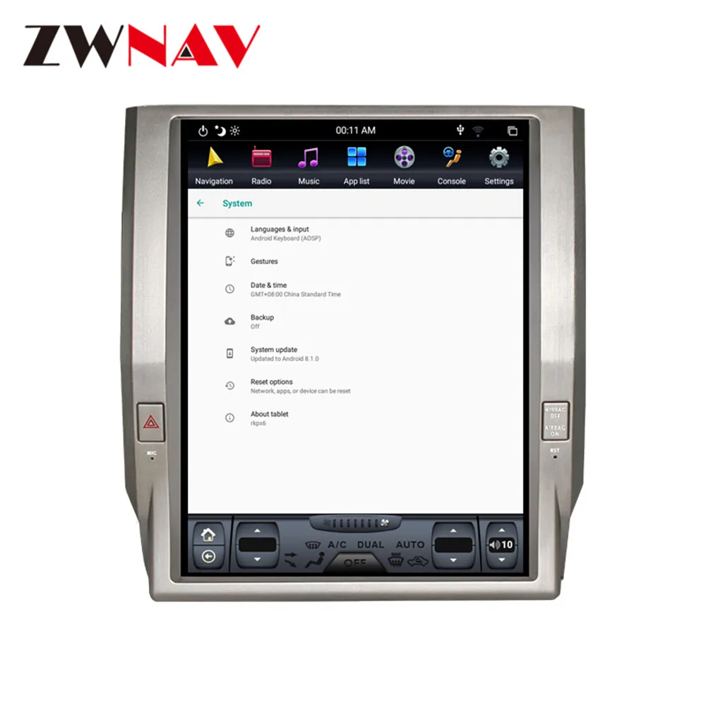 Perfect Android 9.0 Vertical sceen Tesla style Car GPS Navigation For Toyota Tundra 2014+ headunit Multimedia player radio tape recorder 3