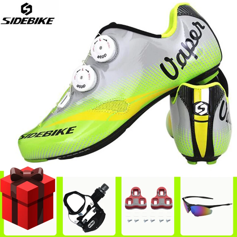 add all Sidebike/Обувь для велоспорта; мужские кроссовки из углеродного волокна; комплект педалей; самоблокирующийся велосипед; обувь для гонок и верховой езды; Sapatos De Ciclismo - Цвет: add all