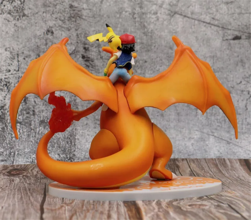 Ash Ketchum с мега Чаризард пика лизардон фигурка модель игрушки pkm аниме фигурка коллекция игрушек подарок для детей