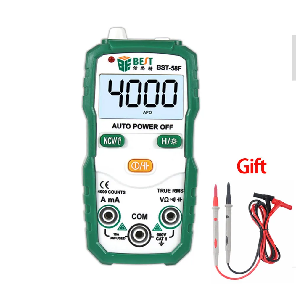 

Portable LCD Digital Multimeter Non-contact 9999 True - RMS AC/DC Ammeter Current Voltmeter NCV Frequency Auto Ranging Tester