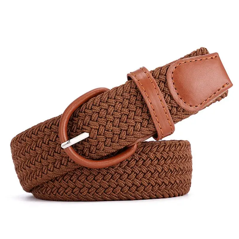 

New men's women's elastic twill cross breathable student woven elastic belt men and women outdoor sports canvas belt