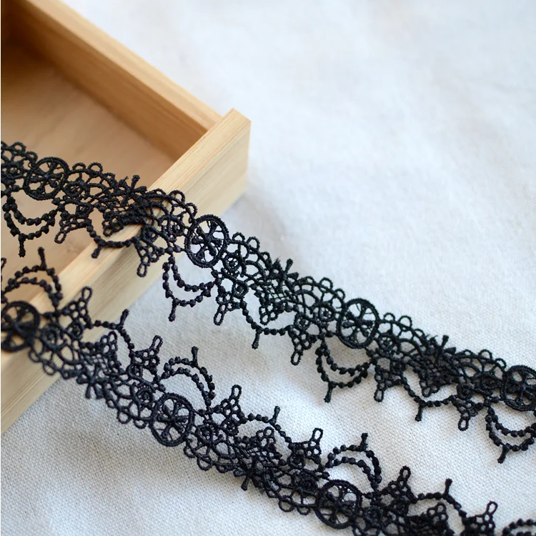 Lace Ribbon 2 Yards White Black Water Soluble Lace Exquisite Embroidered Lace Ribbons Collar Trim Curtains Dress DIY Sewing Supplies Lace Fabric Lace Sewing Accessories Lace Accessories Lace Garment Accessories