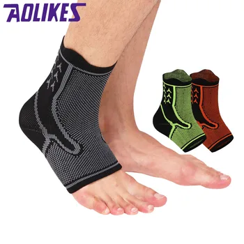 1Pcs Elastische Sport Compressie Enkelbrace Voor Mannen Vrouwen 3D Weven Nylon Enkel Protector Ondersteuning Basketbal Tennis Fitness Run