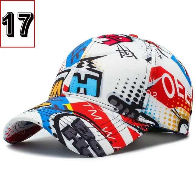 38 Styles Hot Graffiti Baseball Cap Women’s Hat Summer Sun Hat Cotton Men’s Baseball Cap Sports Cap Golf Cap Gorras Hombre 17
